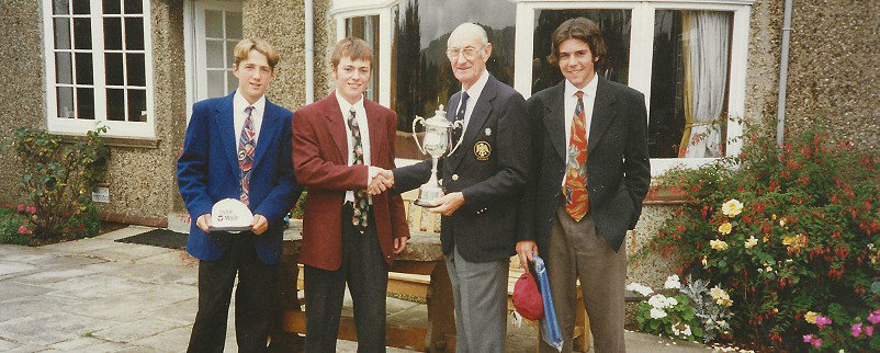 Rich Coulson, Blake Ellison, Gordon Scrowston (1996) and Dave Tarbotton. Junior League Final at Ganton