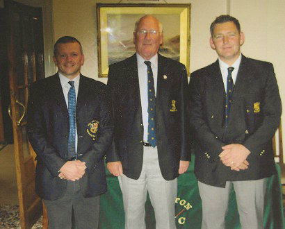 Martin Lill, winner of the 2008 Matchplay final at Ganton with Stephen Wright and Runner Up Andy Lockwood