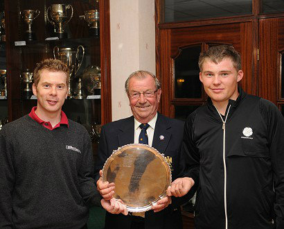 David Hodgson (2011) with joint winners of the George Ash Salver, Jon Samuel and Paul Lockwood